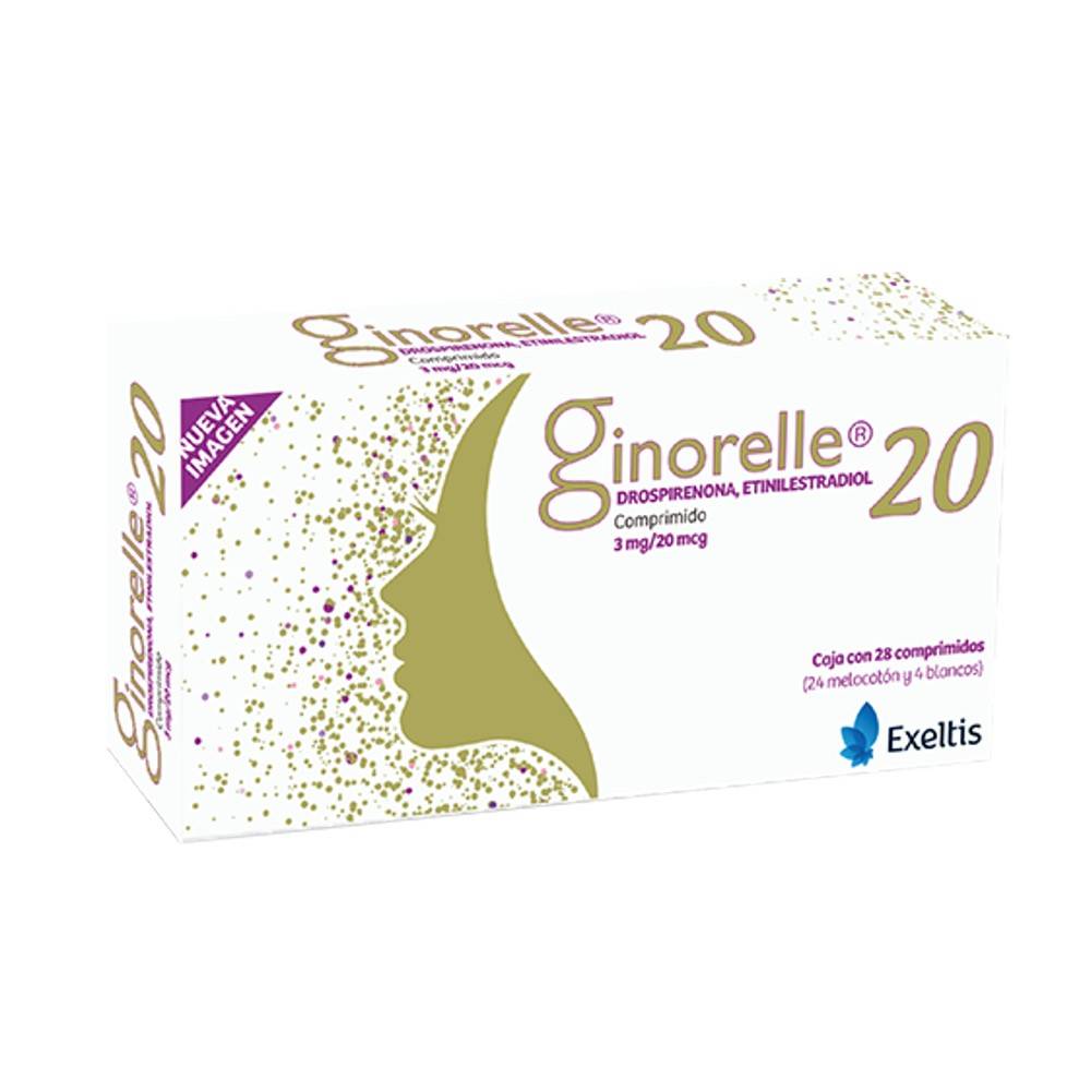 Ginorelle · Drispirenona comprimidos 20 mcg (28 un)