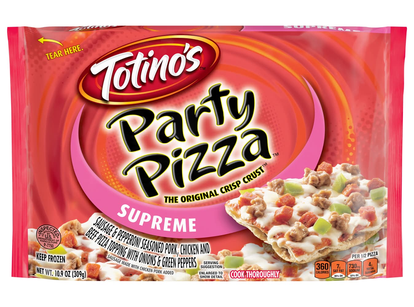 Totino's Supreme Party Pizza the Original Crisp Crust (10.9 oz)