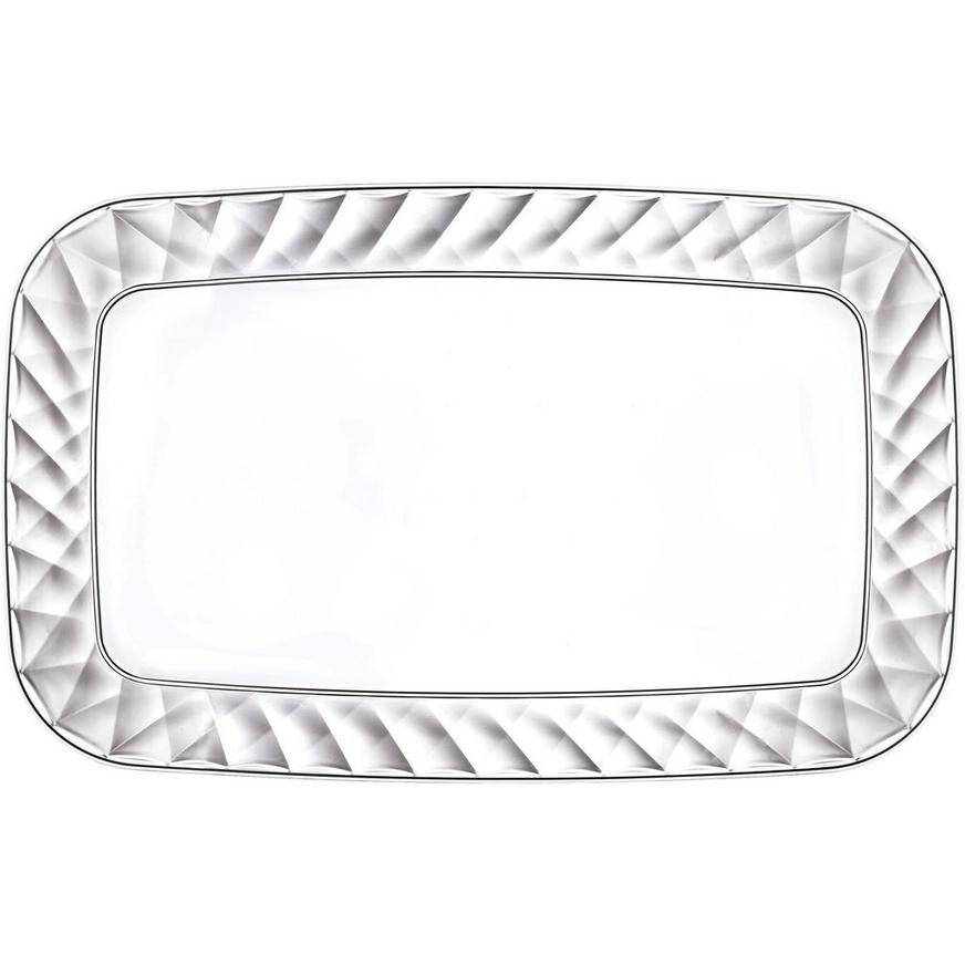 Party City Diamond Pattern Acrylic Serving Tray ( 11in x 18in)