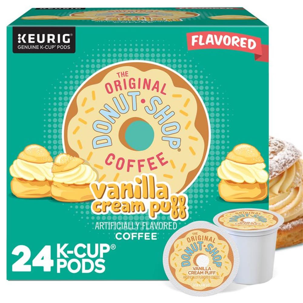 The Original Donut Shop Coffee Keurig K Cup Pods, Vanilla Cream Puff (24 ct)