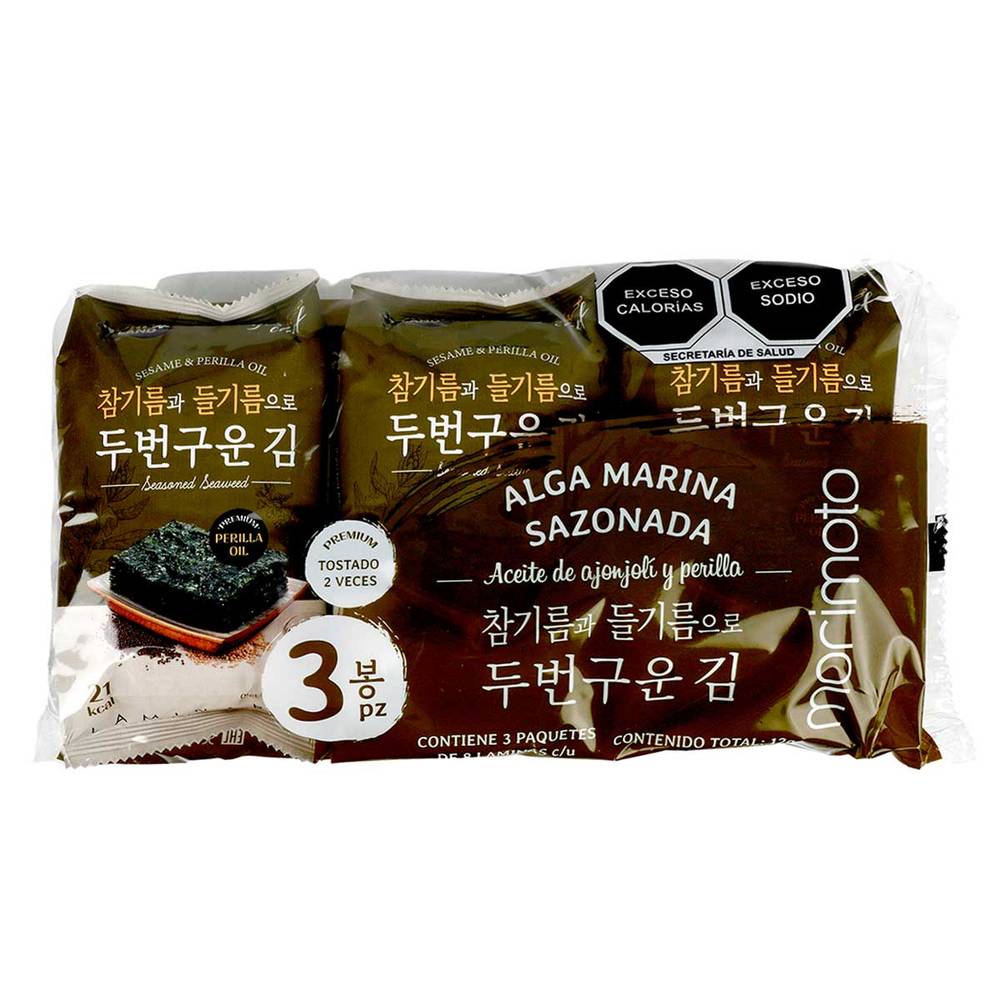 Morimoto · Alga marina sazonada (3 x 4 g)