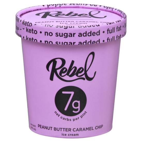 Rebel Peanut Butter Caramel Chip Ice Cream (1 pint)