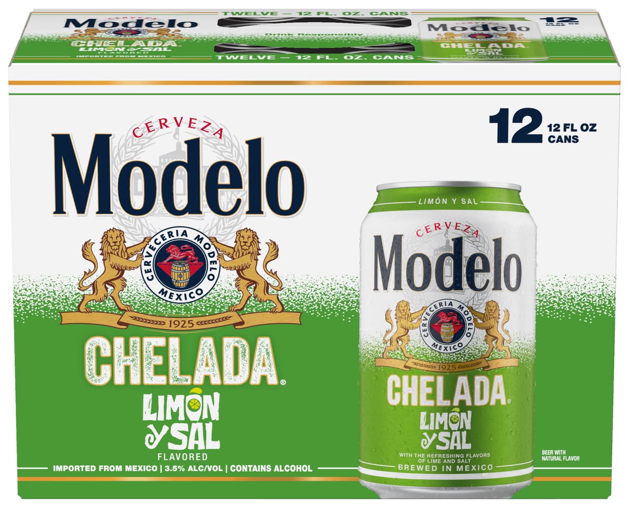 Modelo Chelada Mexican Import Beer, Limón Y Sal (12 x 12 fl oz)