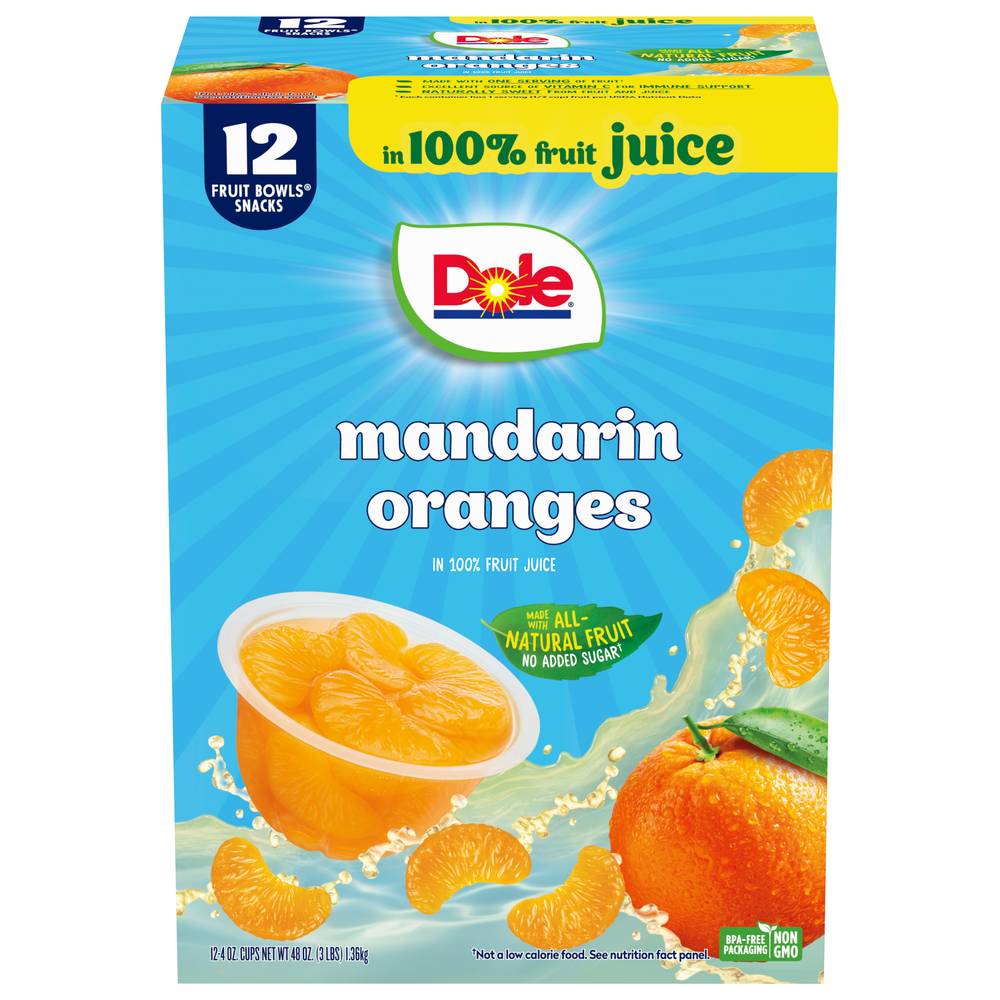 Dole Mandarin Orangesin Juice (12 cups, 4 oz)