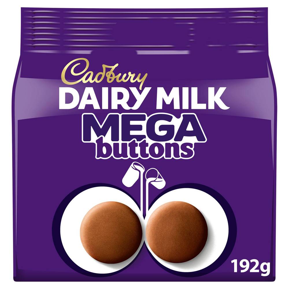Cadbury Dairy Milk Mega Buttons Chocolate Large Sharing Bag 192g
