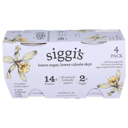Siggi's Vanilla Low Sugar Low Fat Skyr Icelandic Yogurt