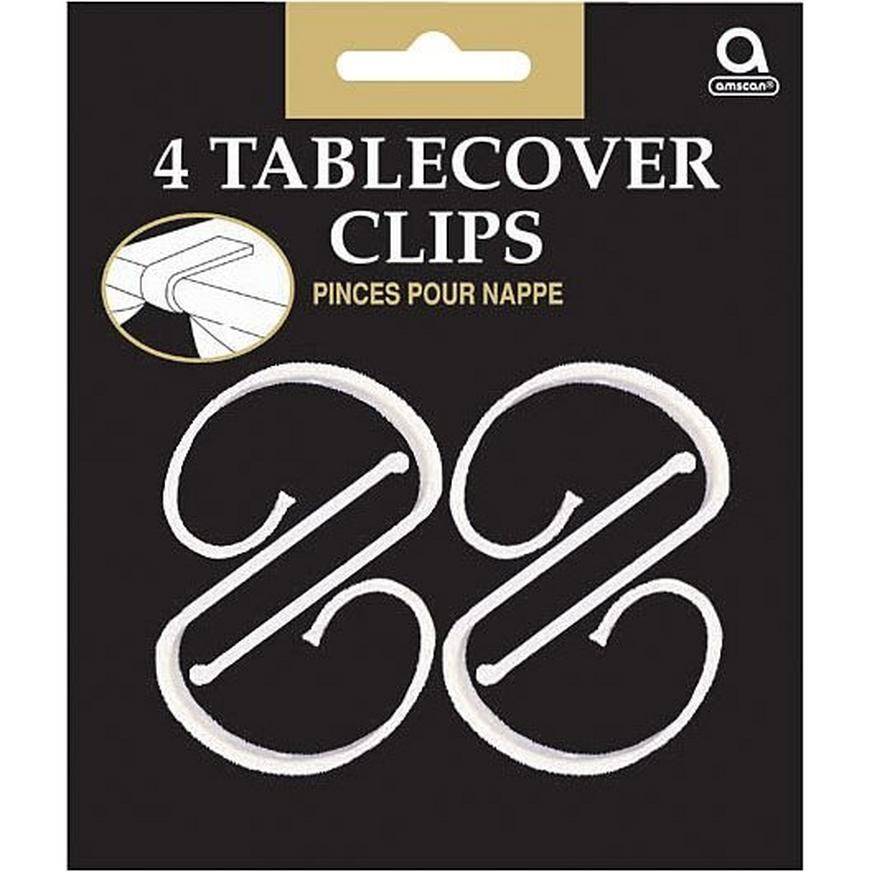 Amscan Clear Table Cover Clips (4 ct)