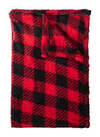Luxe Collection Printed Sherpa Blanket 50inx60in Red