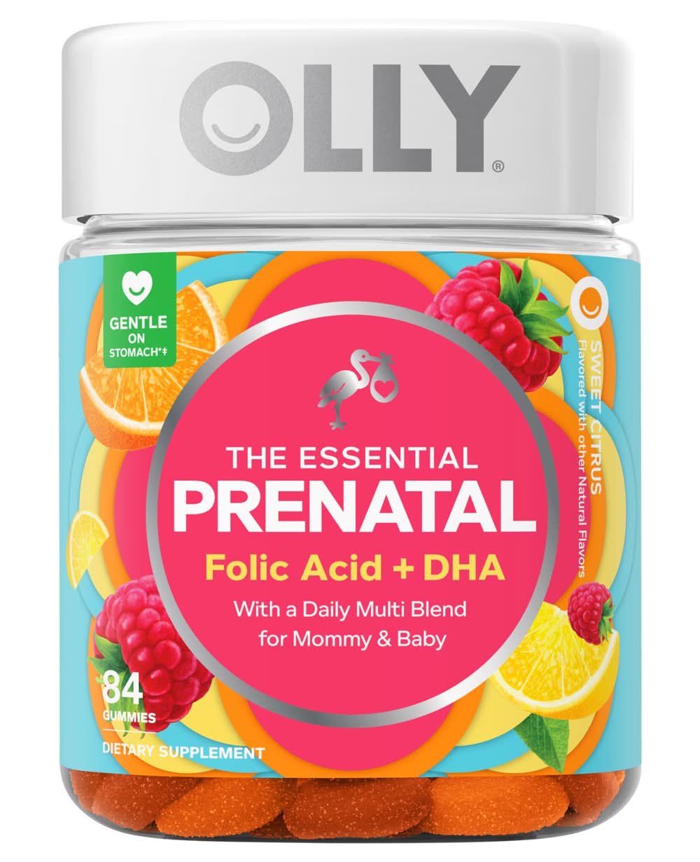 Olly Essential Prenatal Multivitamin Gummies, Sweet Citrus (84 ct)