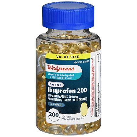 Walgreens Dye-Free Ibuprofen 200mg Mini Softgels