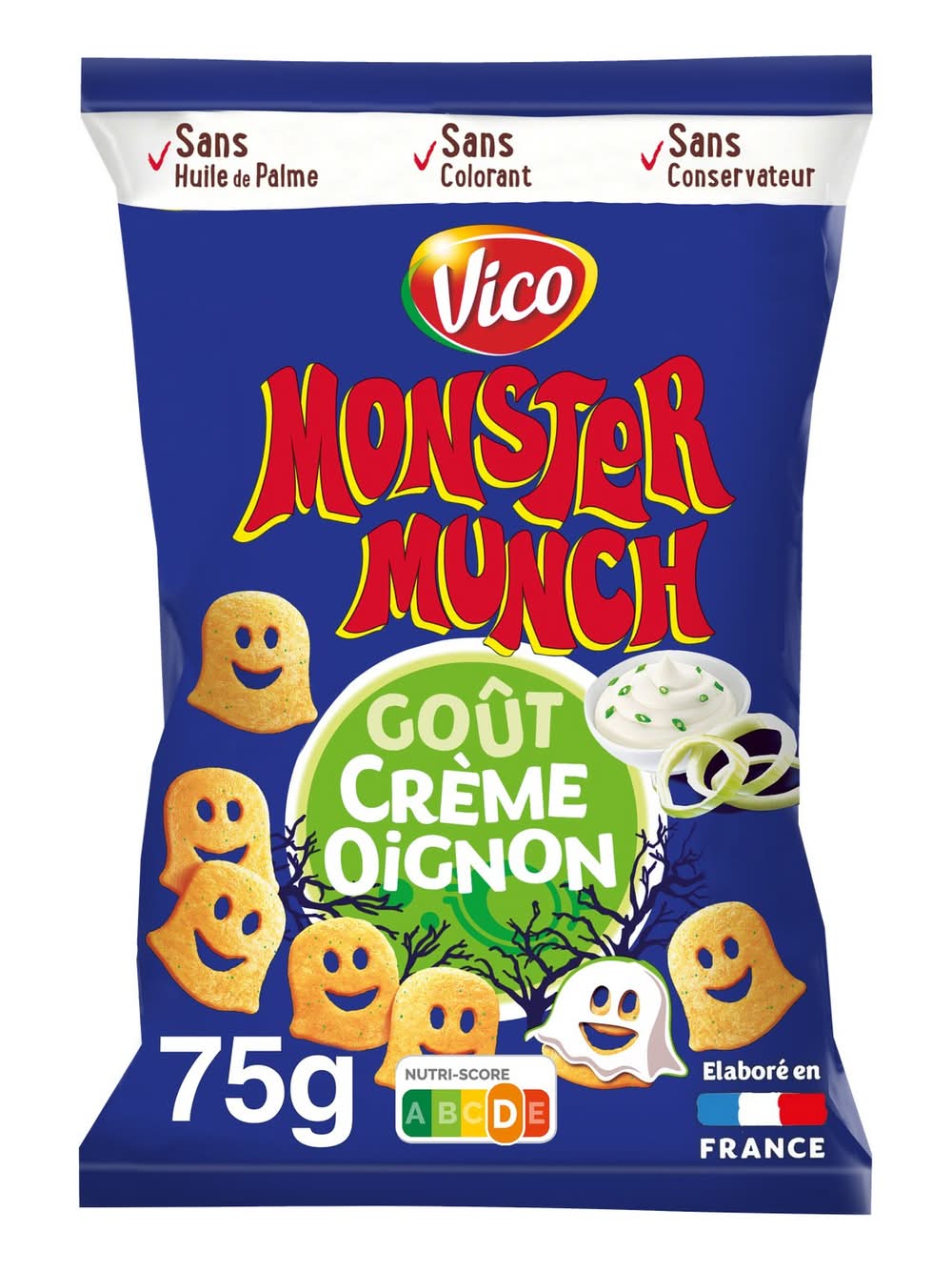 Monster Munch - Chips apéritifs, crème oignon (75g)