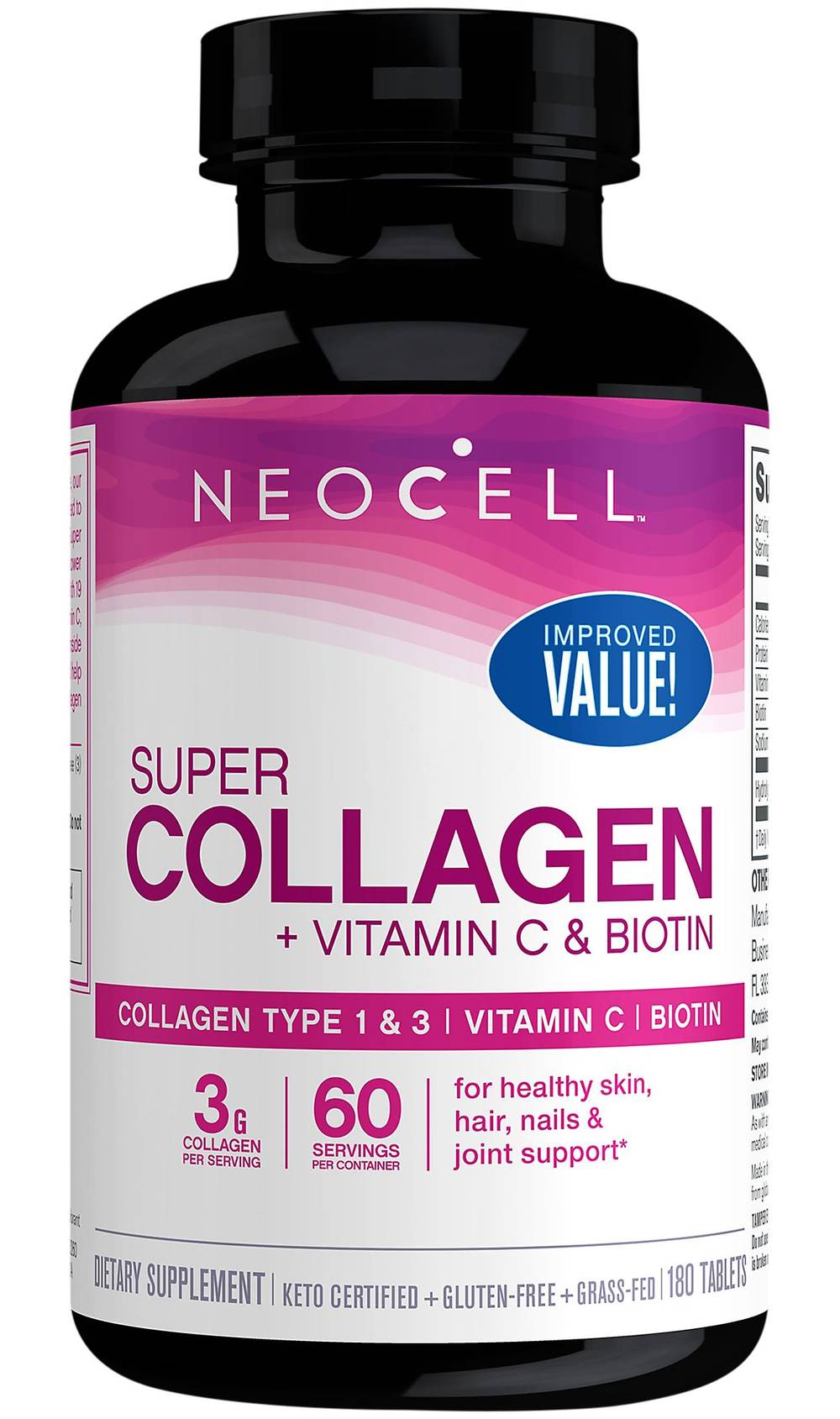 NeoCell Super Collagen+ Vitamin C & Biotin Tablets (180 ct)