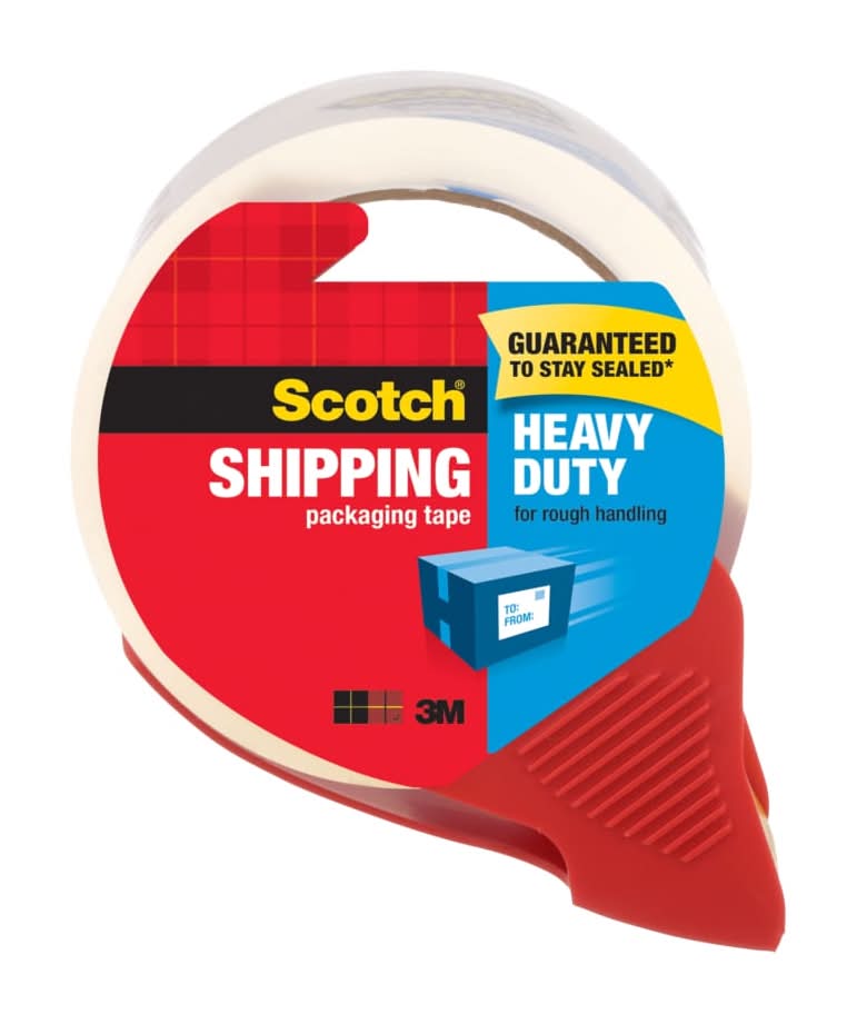 Scotch Heavy Duty Shipping & Packaging Tape With Dispenser, 1.88in x 38.2yd, Clear
