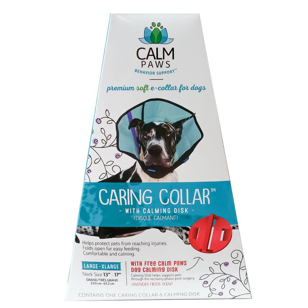 Calm Paws Behavior Support™ Caring Dog Collar with Calming Gel Patch (Size: Large)