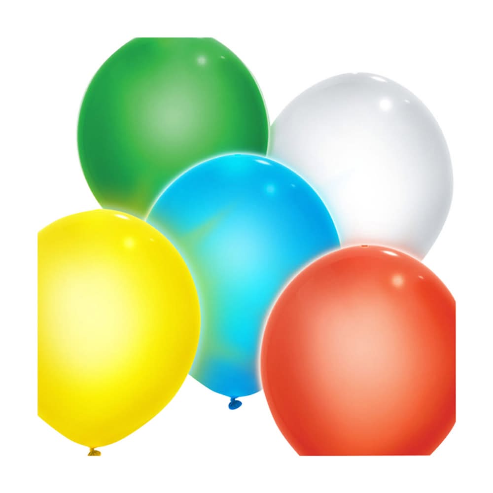 illooms Bold Led Light Up Balloons, 9'' , Assorted (5 ct)