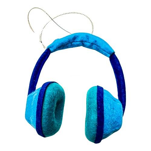 Fabric Headphones Christmas Tree Ornament Blue - Wondershop™