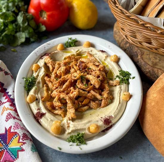 Hummus with Chicken Shawarma