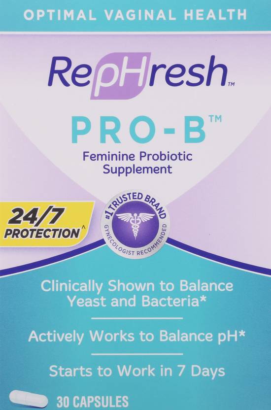 Rephresh Pro-B Feminine Probiotic Supplement Capsules (30 ct)