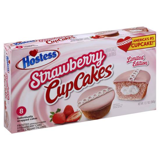 Hostess Strawberry Cup Cakes (8 ct)