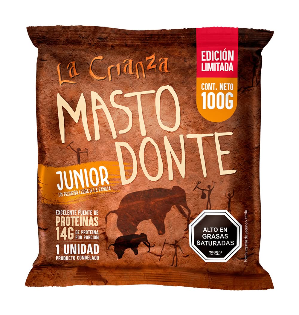 La Crianza · Mastodonte junior hamburguesa congelada - Vacuno-Cerdo (100 g)