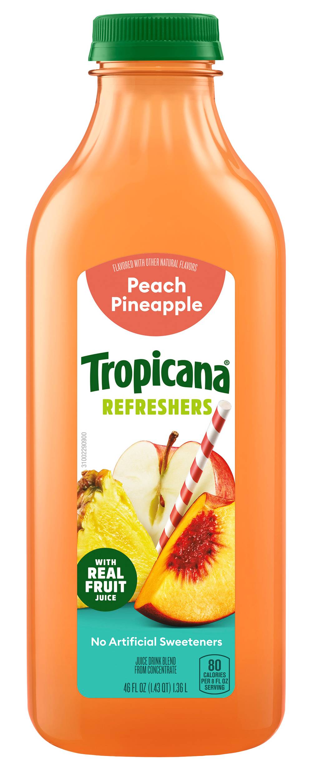 Tropicana Real Fruit Juice, Peachy Pineapple (46 fl oz)