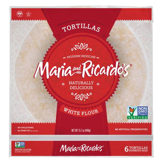 Order Maria & Ricardo's Burrito Size White Flour Tortillas 10in, Frozen food online from Everyday Needs by Gopuff store, New Haven on bringmethat.com