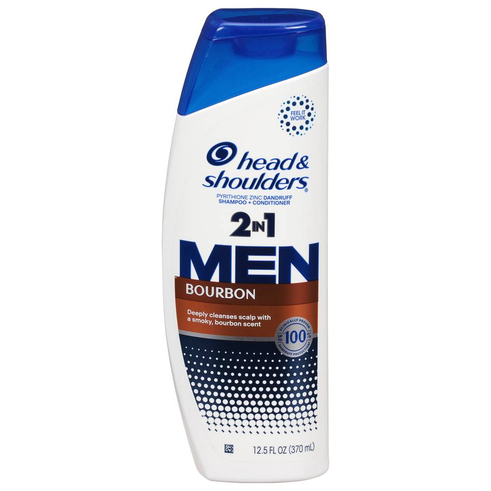 Head & Shoulders 2 In 1 Anti-Dandruff Men Shampoo + Conditioner, Bourbon (12.5 fl oz)