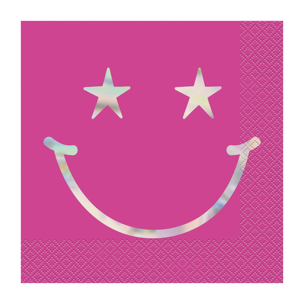 Happy Face Party Napkins 16-Count