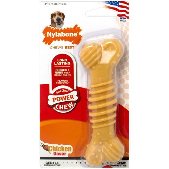 Nylabone Dura Chew Textured Bone Wolf For Dogs, Small ( small)