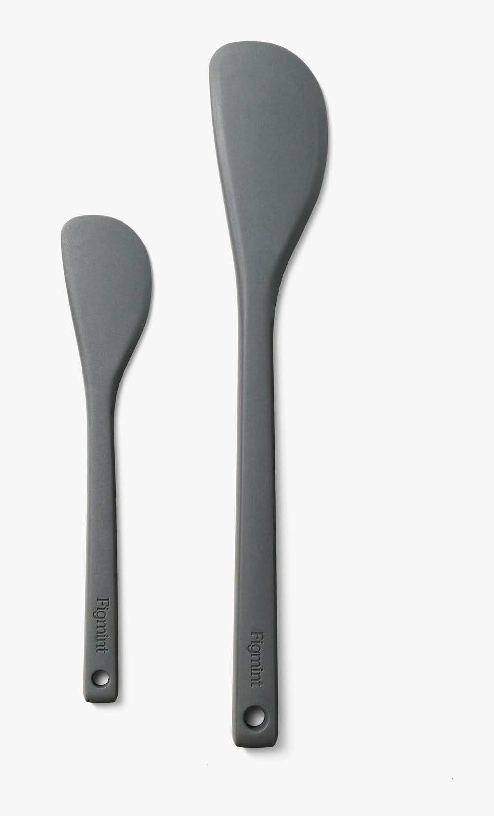 Figmint 2-Piece Silicone Spatula Set, Dark Gray