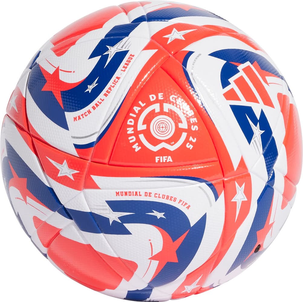 adidas FIFA Club World Cup 2025 League Soccer Ball (White/Red/Blue, 5)