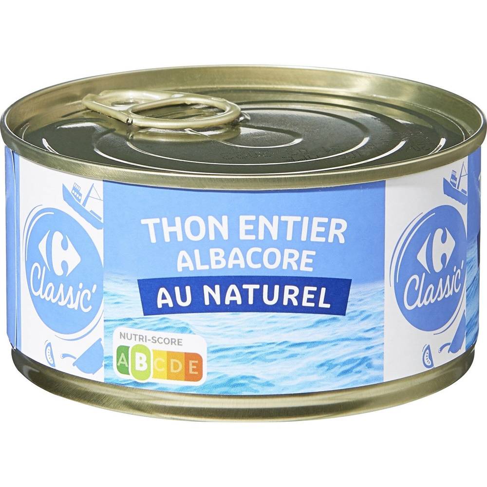 Carrefour - Classic thon entier albacore au naturel (140g)