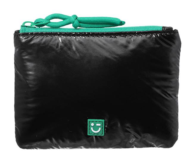Miniso · Monedero sintético con cierre, 15x11 cm, negro