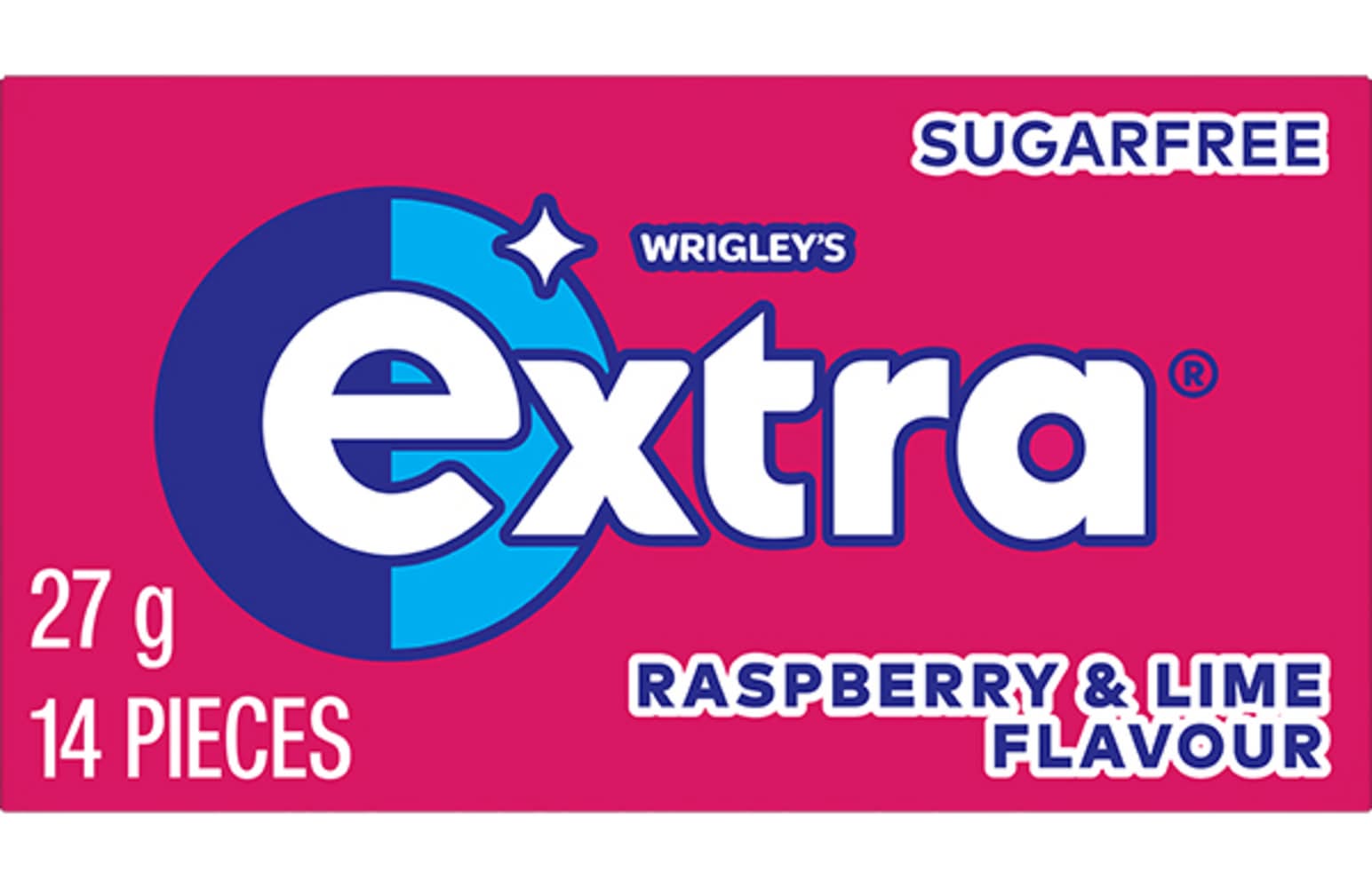 Wrigley's Extra Chewing Gum, Raspberry-Lime (27g, 14 pack)