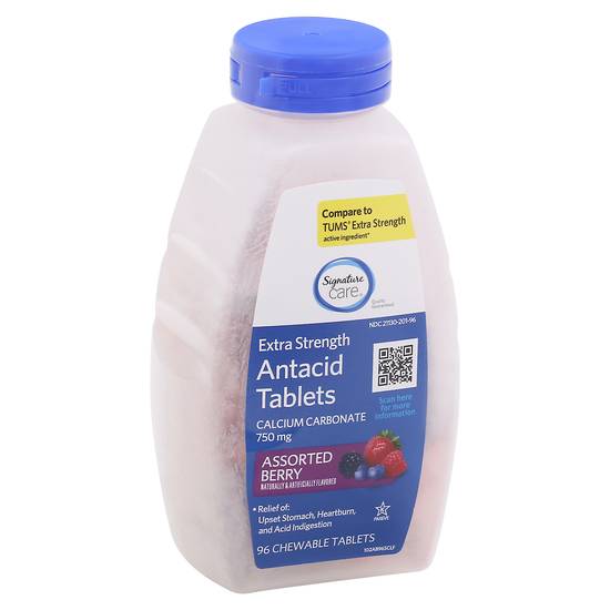 Signature Care Extra Strength Assorted Antacid Tablets (berry )