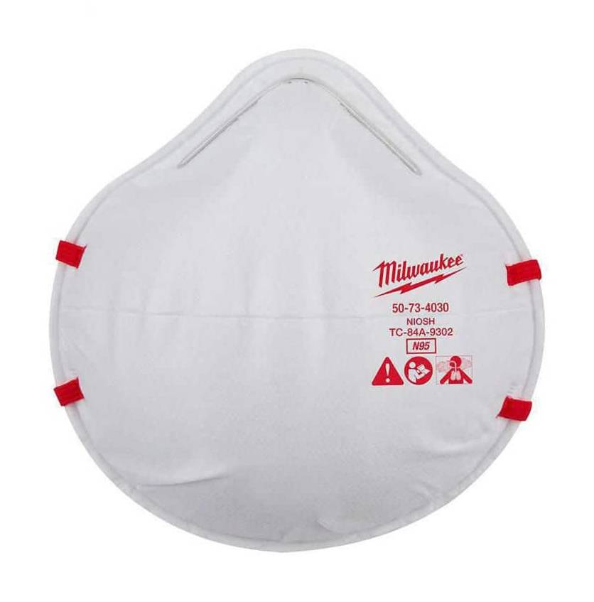 Milwaukee N95 Multi Purpose Unvalved Respirator