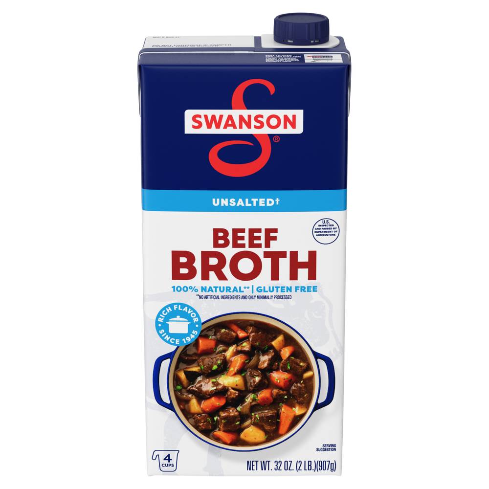 Swanson Unsalted Beef Broth (2 lbs)