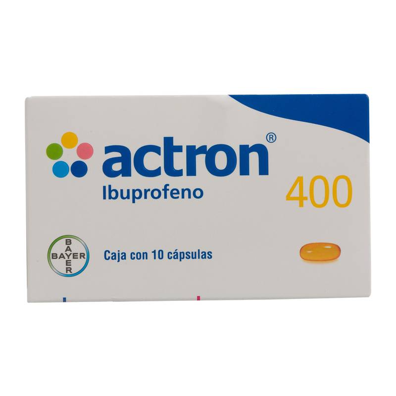 Bayer · Actron ibuprofeno cápsulas 400 mg (10 un)