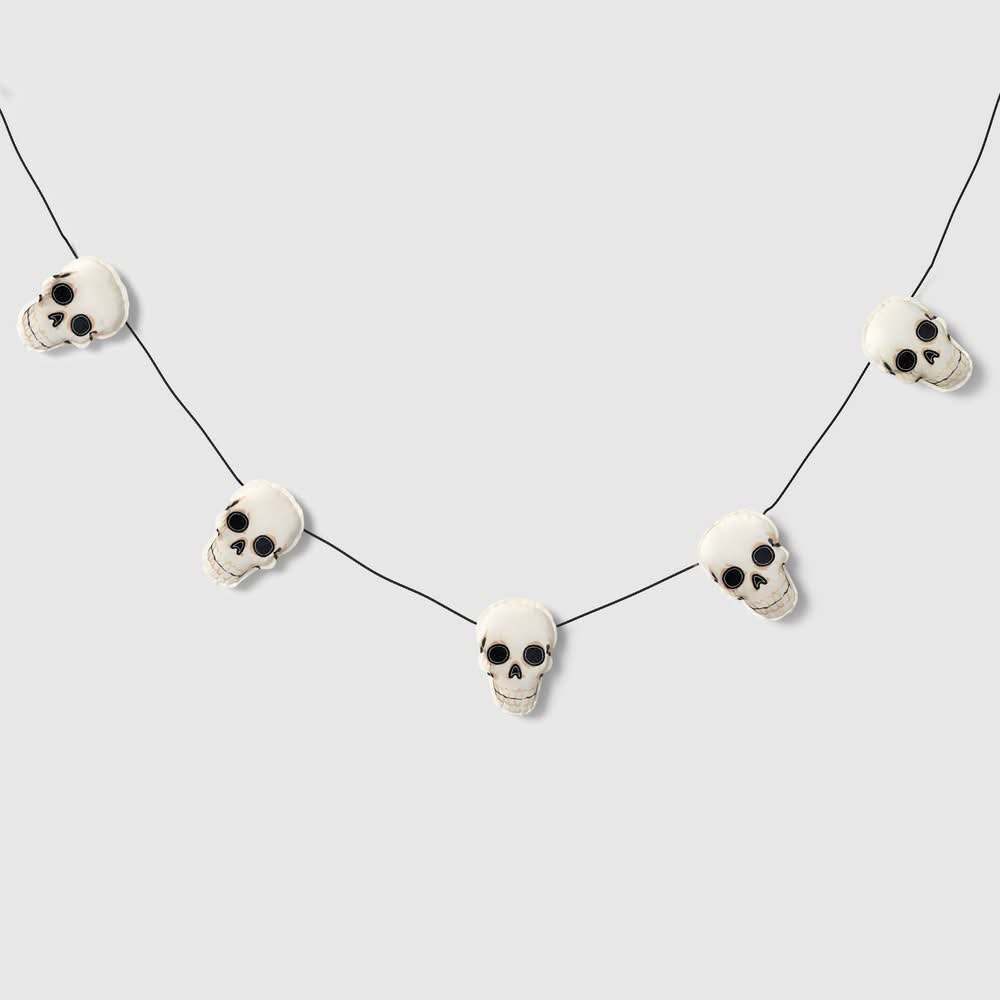 Classic Halloween Velvet Skulls Garland- Hyde and EEK! Boutique™