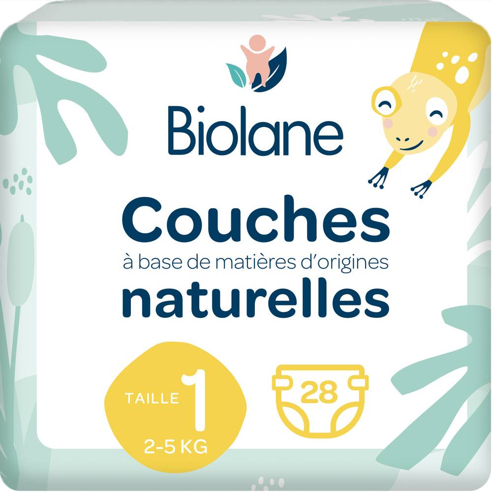 Biolane - Couches naturelles bébé (taille 1 - 2 à 5 kg)