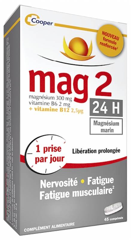Mag 2 24H Formule Renforcée 45 Comprimés
