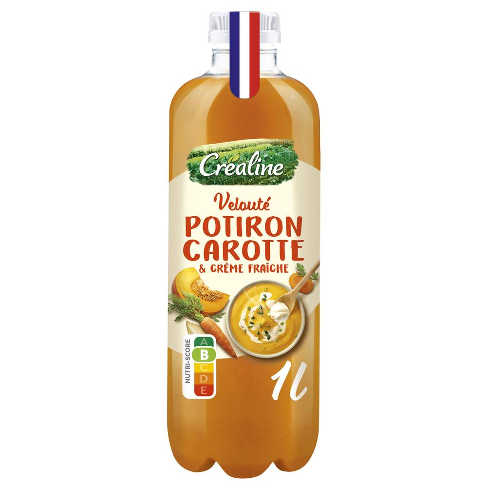 Créaline - Soupe veloutées potiron carotte et crème fraîche (1L)