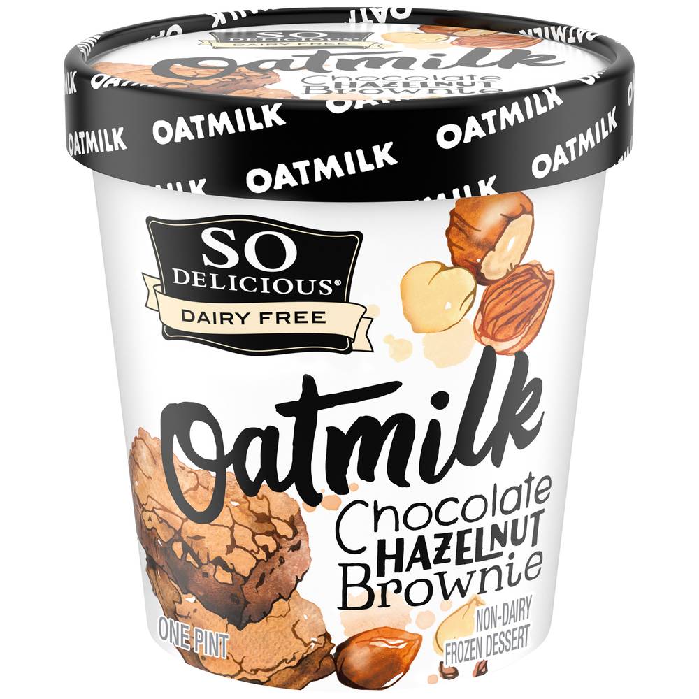 So Delicious Dairy Free Oatmilk Chocolate Hazelnut Brownie Frozendessert (473 ml)