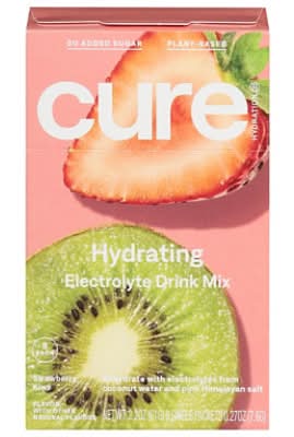 Cure Hydrating Electrolyte Drink Mix, Strawberry-Kiwi (2.2 oz, 8 ct)