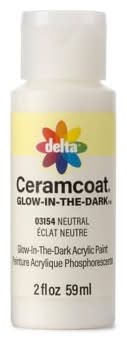 Delta Ceramcoat Glow Acrylic Paint, Neutral 03154 (2 fl oz)