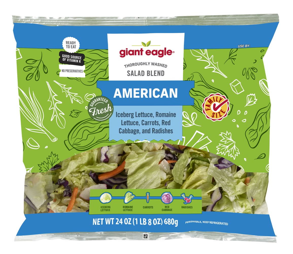 Giant Eagle Thoroughly Washed American Salad Blend Value Size pack (24 oz)