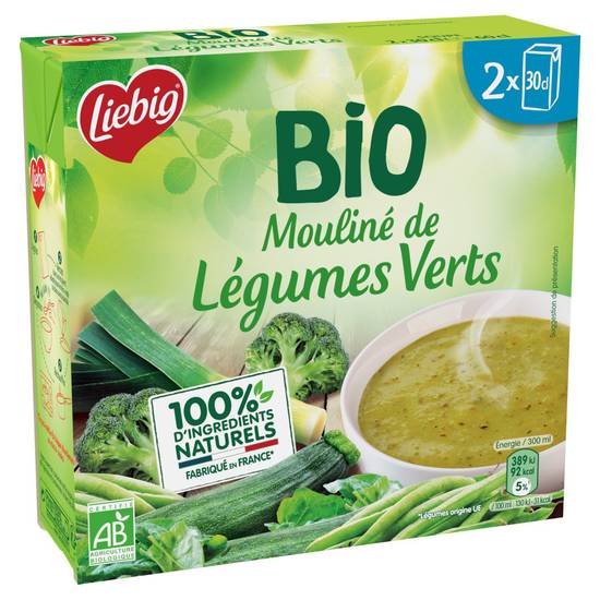 Liebig - Soupe moulinée légumes verts bio (2 pièces,300ml)