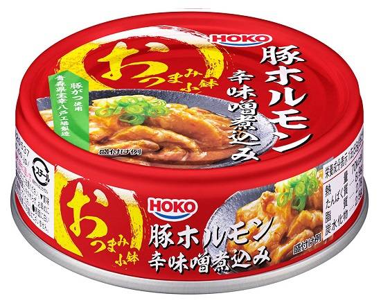363597：宝幸 おつまみ小鉢 豚ホルモン辛味噌煮込み 55G缶 / Otsumami Kobachi Pork Tripe Stew