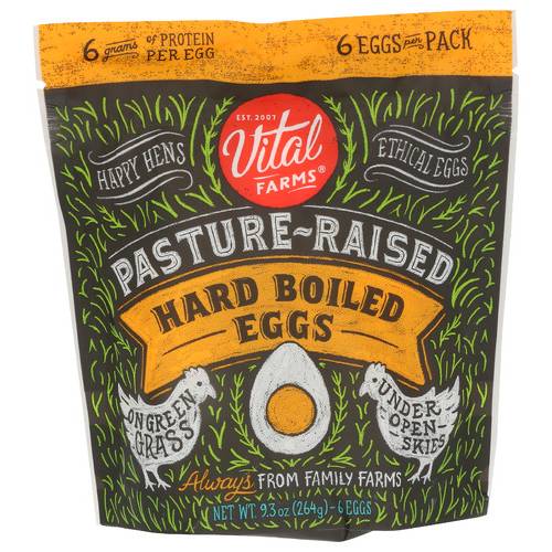 Vital Farms Pasture Raised Hard Boiled Eggs 6 Count