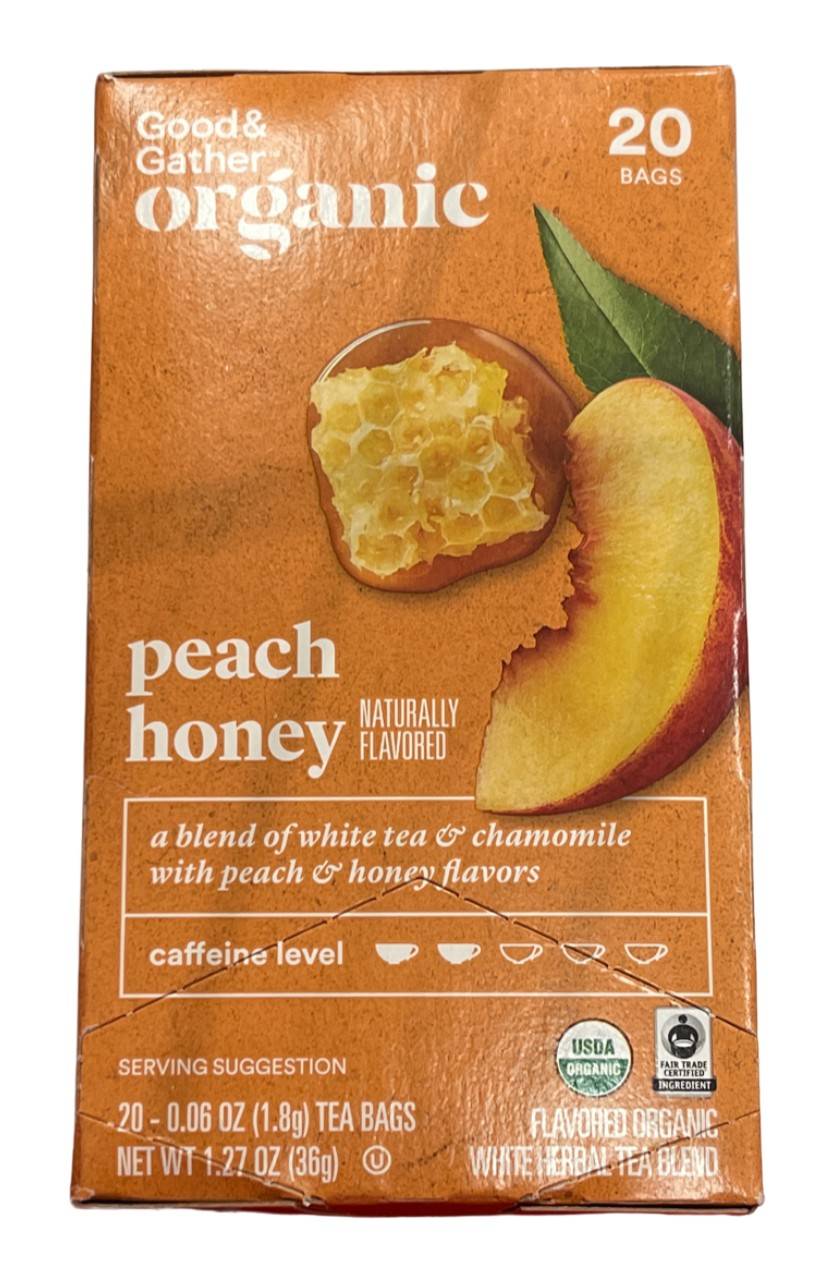 Good & Gather Organic Tea, Peach-Honey (0.06 oz, 20 ct)